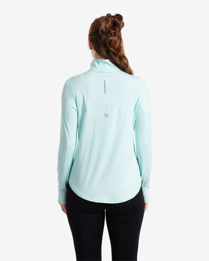 BloqUV Women's Mock Zip Top Relaxed