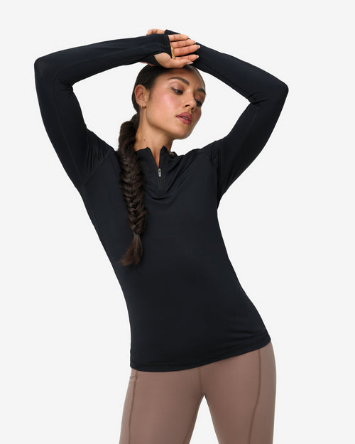 BloqUV Women's Performance Quarter Zip Long Sleeve Crew Shirt - 2
