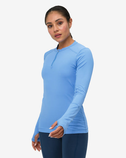 BloqUV Women's Performance Quarter Zip Long Sleeve Crew Shirt