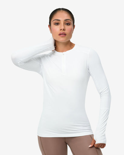 BloqUV Women's Performance Quarter Zip Long Sleeve Crew Shirt