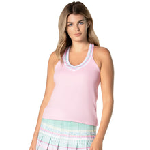 Load image into Gallery viewer, Lucky In Love Retro Love Womens Tennis Tank - PEONY 681/L
 - 1