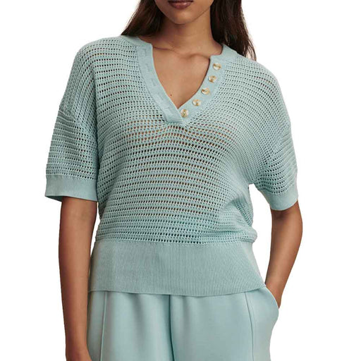 Varley Callie Womens Knit Top - Porcelain Blue/L