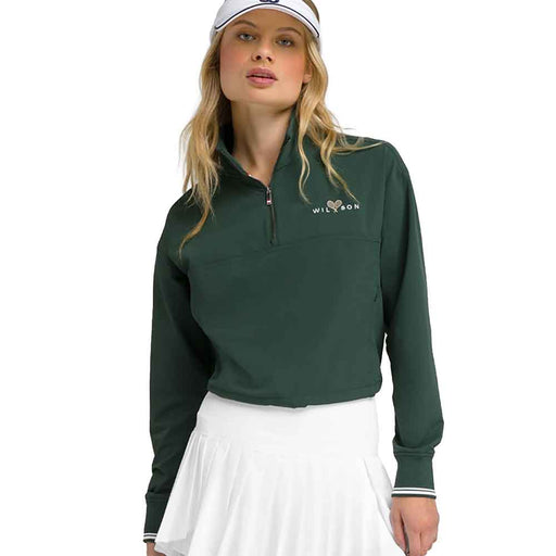 Wilson Davenport Woven Womens Tennis Pullover - Sycamore/L