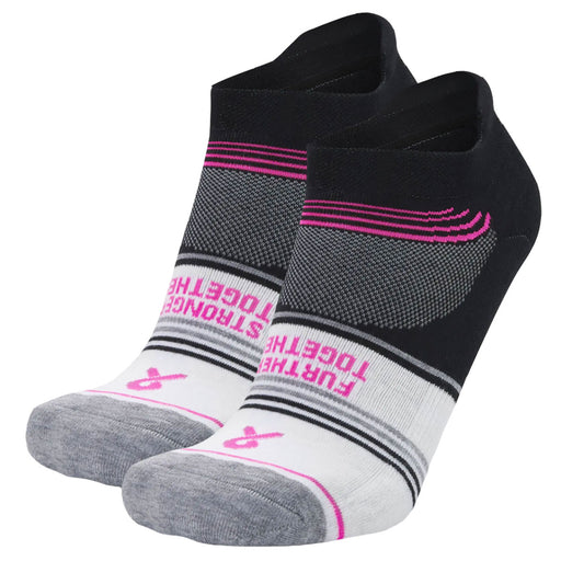 Balega Grit and Grace Womens No Show Tab Socks 20 - Black/White/Pnk/M