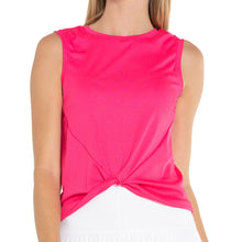 Load image into Gallery viewer, Lucky in Love Twist Front Womens Tennis Tank Top - SHOCK PINK 645/XL
 - 19
