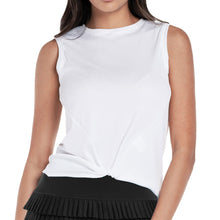 Load image into Gallery viewer, Lucky in Love Twist Front Womens Tennis Tank Top - WHITE 110/XL
 - 22