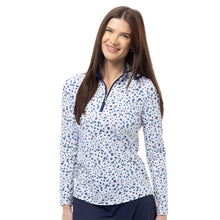 Load image into Gallery viewer, SanSoleil SolTek Lux Womens LS Sun Shirt - Grassland Blue/XL
 - 4