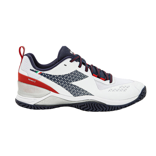 Diadora Blushield Torneo 2 AG Mens Tennis Shoes - White/Blue/Red/D Medium/13.0