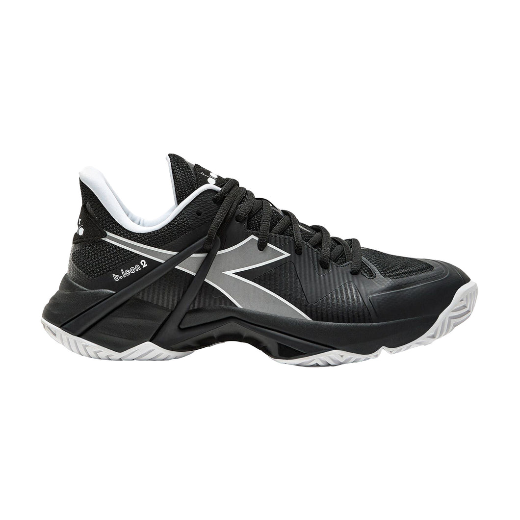 Diadora B.Icon 2 AG M Tennis Shoes 2023 - Black/Slvr/Wht/D Medium/14.0