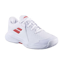 Load image into Gallery viewer, Babolat Propulse All Court Junior Tennis Shoes - White/Coral/M/7.0
 - 5