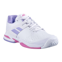 Load image into Gallery viewer, Babolat Propulse All Court Junior Tennis Shoes - White/Lavender/M/7.0
 - 7