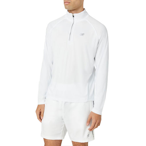 FILA Pickleball Mens 1/4 Zip Pullover - WHITE 100/XXL