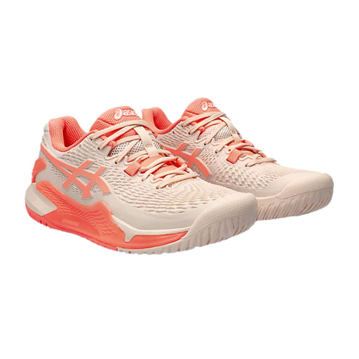 Asics Gel-Resolution 9 Womens Tennis Shoes - Pink/Sun Coral/B Medium/10.0