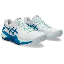 Load image into Gallery viewer, Asics Gel-Resolution 9 Womens Tennis Shoes - White/Teal Blue/B Medium/11.0
 - 26