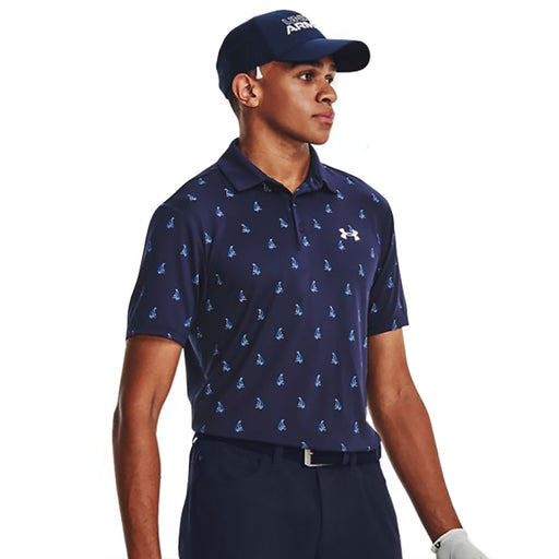Under Armour Playoff 3.0 Printed Mens Golf Polo - MID NAVY 412/XXL