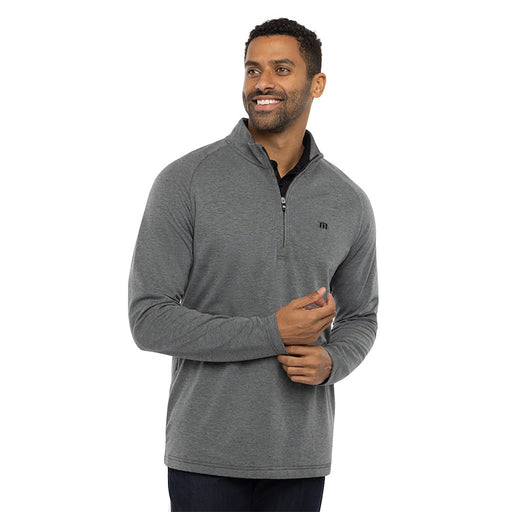 Travis Mathew Upgraded Mens Quarter Zip Pullover - Dark Grey 0dgr/XXL