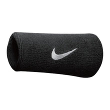 Load image into Gallery viewer, Nike Swoosh Double Wide Wristband 2-pack - Black/White
 - 2