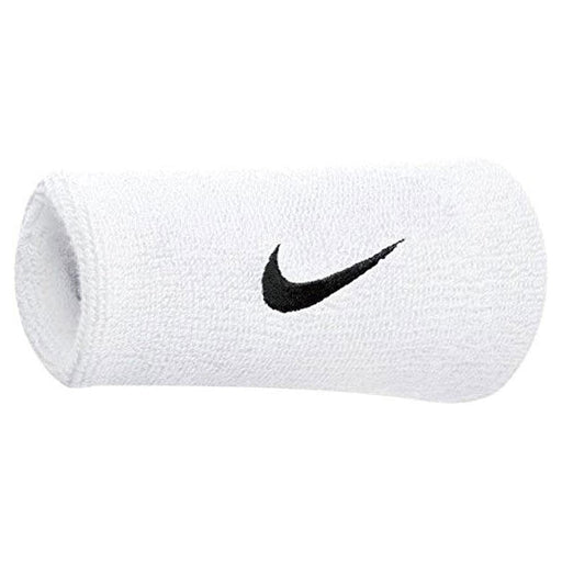 Nike Swoosh Double Wide Wristband 2-pack - White/Black