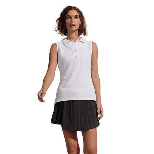 Varley Caine Womens Sleeveless Polo - White/L