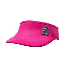 Load image into Gallery viewer, Lucky In Love Lucky Logo Womens Visor - Shocking Pink/One Size
 - 7