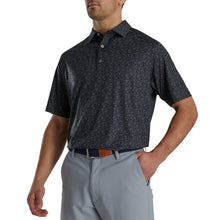 Load image into Gallery viewer, FootJoy Painted Floral Mens Golf Polo 1 - Black/XXL
 - 1