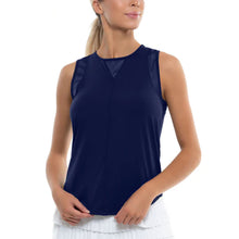 Load image into Gallery viewer, Lucky In Love Chill Out Womens Tennis Tank - Midnight/XL
 - 3