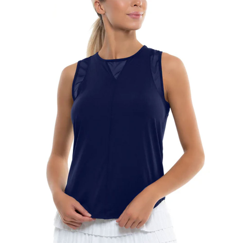 Lucky In Love Chill Out Womens Tennis Tank - Midnight/XL