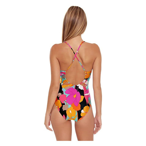 Trina Turk Gemini Plunge Print 1pc Womens Swimsuit