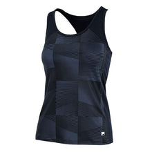 Load image into Gallery viewer, FILA Core Print Racerback Womens Tennis Tank - BLACK 001/XL
 - 1