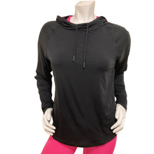 Load image into Gallery viewer, FILA Fi-Lux Perforated Long Sleeve Womens Hoodie - BLACK 001/5X
 - 3
