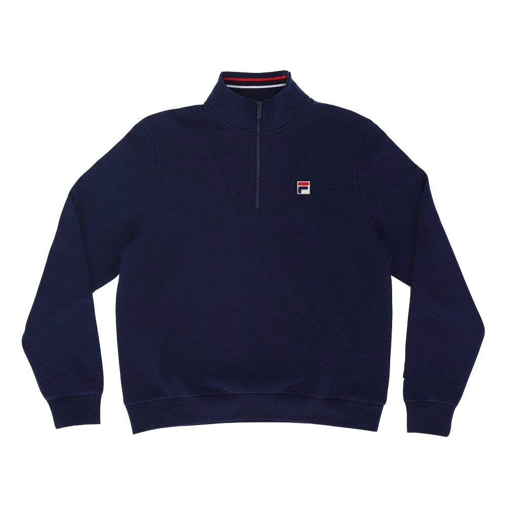 FILA Gully Funnel Neck Mens Quarter Zip - NAVY 410/XXL