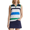 RLX Ralph Lauren Airflow Stripe Womens Sleeveless Golf Polo