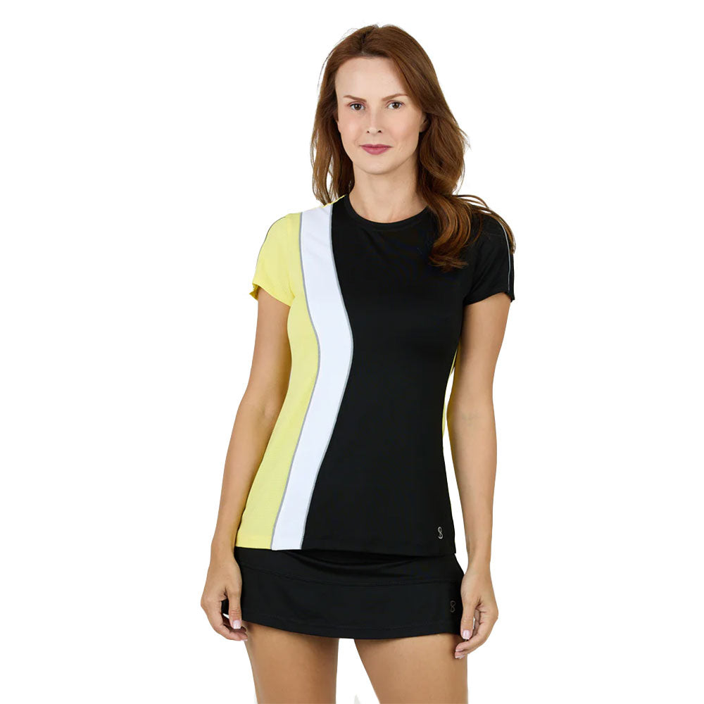 Sofibella Reflective Short Sleeve Wns Tennis Shirt - Reflective/2X