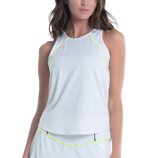 Lucky In Love Sporty Pique Womens Tennis Tank - WHITE 110/XL