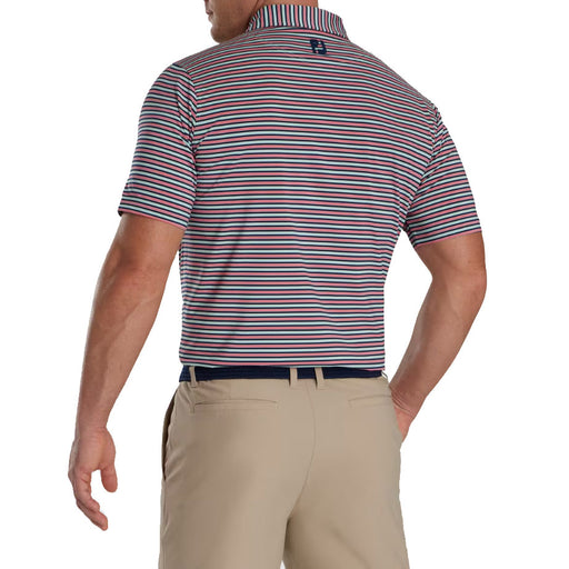 FootJoy Multi Stripe Sea Glass CoralMens Golf Polo