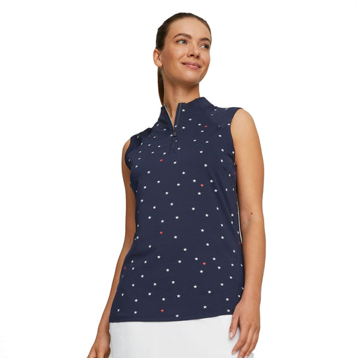 Puma Volition Stars Womens Sleeveless Golf Polo - NAVY BLAZER 02/XL