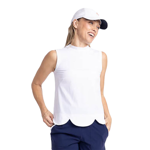 Kinona On The Edge Sleeveless Womens Golf Top - WHITE 000/M