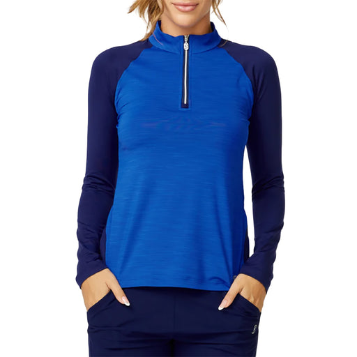 Sofibella Aquatica Raglan Womens Golf Pullover - Aquatica/2X