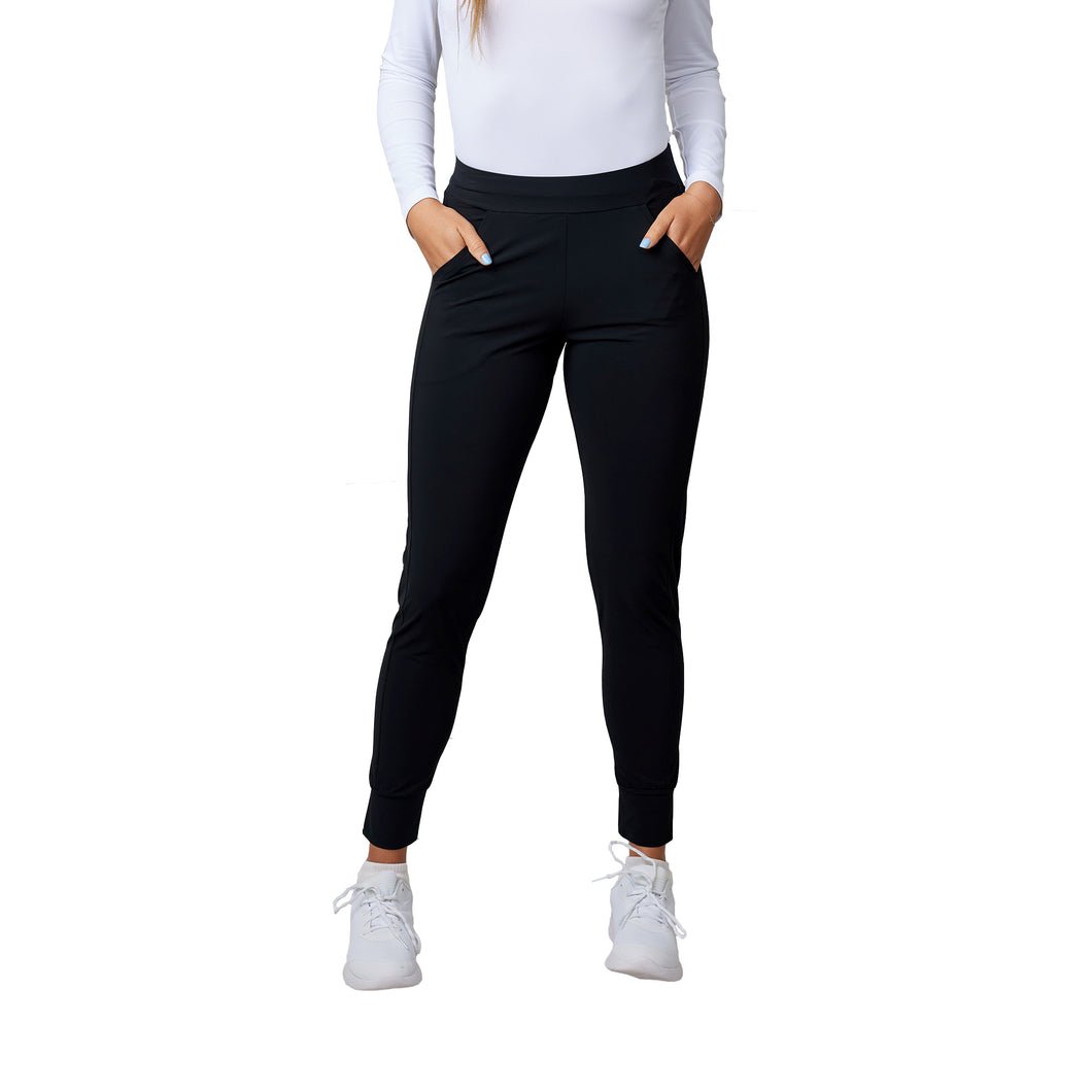 Sofibella UV Staples Womens Golf Jogger - Black/2X