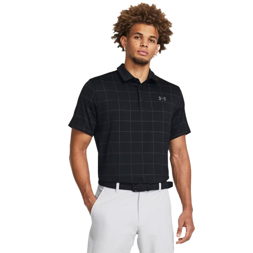 Under Armour Playoff 3.0 Print Mens Golf Polo - Blk/Anthracite/XXL