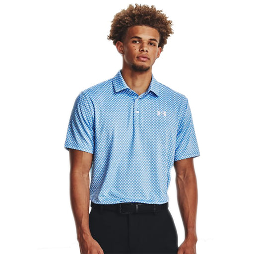 Under Armour Playoff 3.0 Print Mens Golf Polo - WHT COSMIC 105/XXL