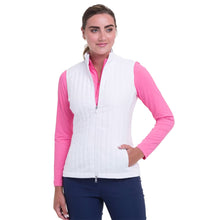 Load image into Gallery viewer, EP New York Vertical Quilted Womens Golf Vest - White/L
 - 3