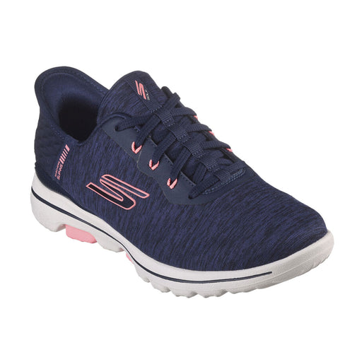 Skechers Go Walk 5 Slip 'In RF Womens Golf Shoes - Navy/Pink/B Medium/10.0