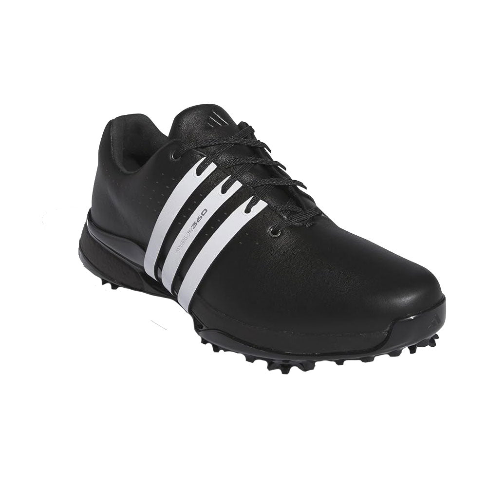 Adidas Tour 360 24 Spiked Mens Golf Shoes - Black/Wht/Black/D Medium/13.0