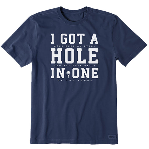 Life Is Good I got a Hole in 1 Mens Shirt - Darkest Blue/XXL