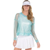 Lucky In Love Goddess Mesh Womens Long Sleeve Tennis Shirt