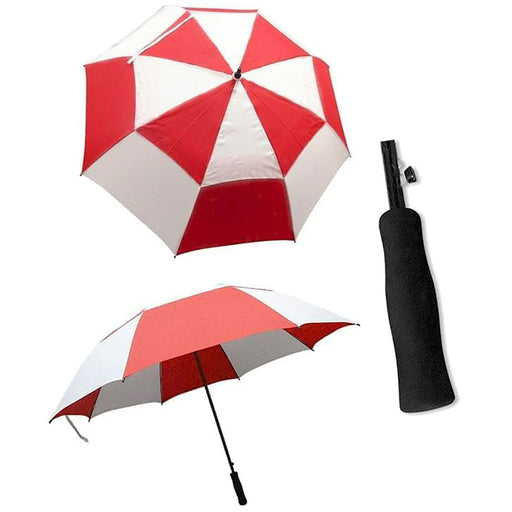 JPLann Double Canopy Auto Open Umbrella - Red/White