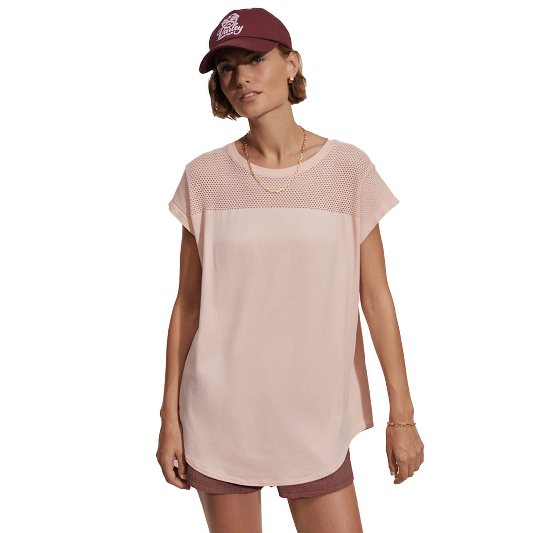 Varley Wakefield Seamless Womens Tee - Rose Smoke/L/XL