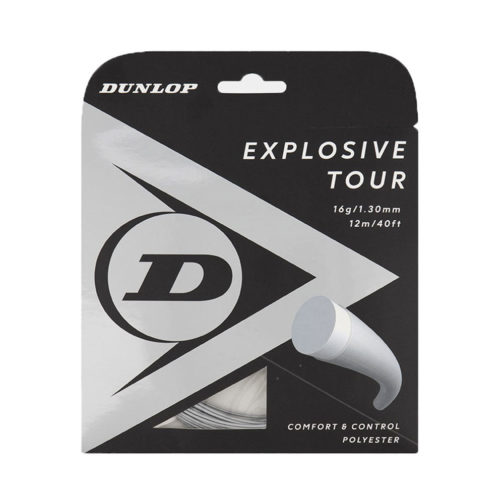 Dunlop Explosive Tour 16g Silver Tennis String Set - Silver