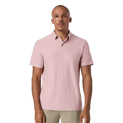 Vuori Strato Tech Mens Golf Polo - Faded Rose Hthr/XL